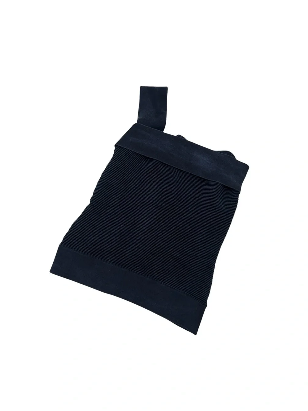 Narciso Rodriguez Black One-Shoulder Ribbed Tank silk blend size EU 42